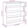 Barna tölgy színű szerelt fa cipőtartó 80x25x81 cm