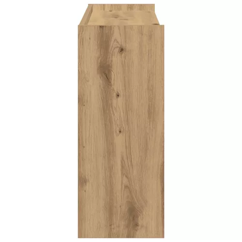 Kézműves tölgy színű szerelt fa cipősszekrény 80x25x62 cm