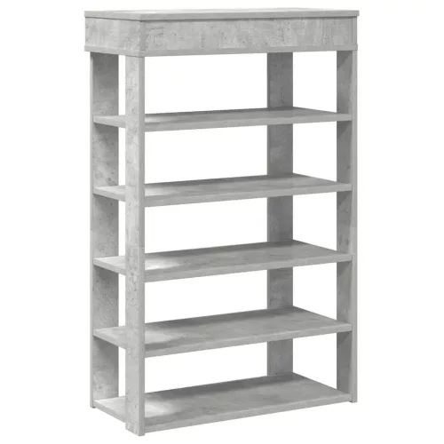 Betonszürke szerelt fa cipőtartó 60x30x98 cm