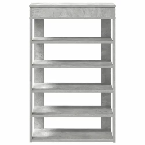 Betonszürke szerelt fa cipőtartó 60x30x98 cm
