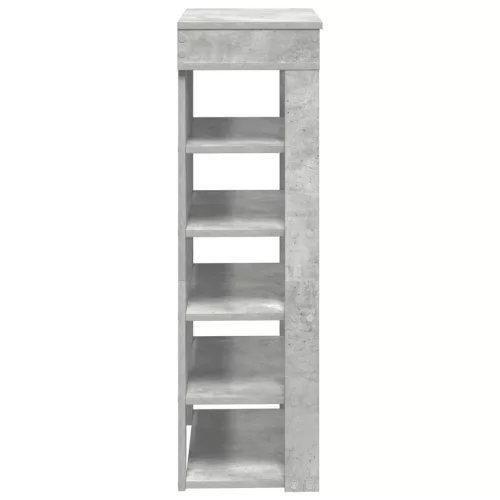 Betonszürke szerelt fa cipőtartó 60x30x98 cm