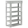 Betonszürke szerelt fa cipőtartó 60x30x98 cm