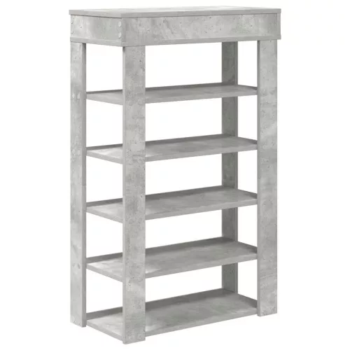 Betonszürke szerelt fa cipőtartó 60x30x98 cm