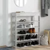 Beton tölgy szerelt fa cipőtartó 80x30x98 cm