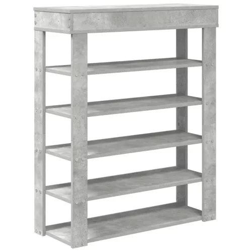 Beton tölgy szerelt fa cipőtartó 80x30x98 cm