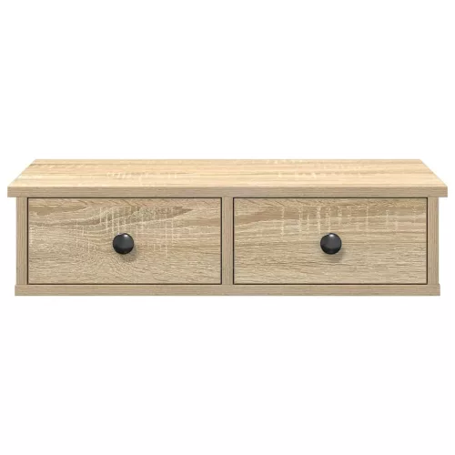 Falipolc fiókokkal sonoma tölgy 60x28x15 cm műszaki fa