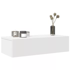 Falipolc fiókokkal fehér 60x26,5x15 cm műszaki fa