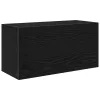 Fekete szerelt fa fali fürdőszobaszekrény 60x25x30 cm