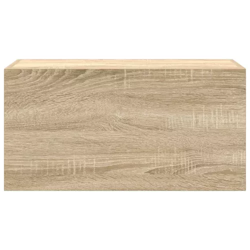 Sonoma tölgyszínű szerelt fa fali fürdőszobaszekrény 60x25x30cm