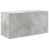 Betonszürke szerelt fa fali fürdőszobaszekrény 60 x 25 x 30 cm