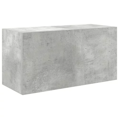 Betonszürke szerelt fa fali fürdőszobaszekrény 60 x 25 x 30 cm