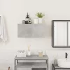 Betonszürke szerelt fa fali fürdőszobaszekrény 60 x 25 x 30 cm