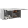 Betonszürke szerelt fa fali fürdőszobaszekrény 60 x 25 x 30 cm