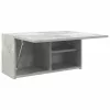 Betonszürke szerelt fa fali fürdőszobaszekrény 60 x 25 x 30 cm