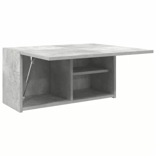 Betonszürke szerelt fa fali fürdőszobaszekrény 60 x 25 x 30 cm