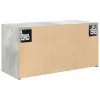 Betonszürke szerelt fa fali fürdőszobaszekrény 60 x 25 x 30 cm