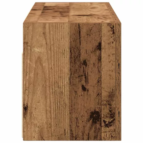 Antik fa színű szerelt fa fali fürdőszobaszekrény 60x25x30 cm