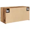 Antik fa színű szerelt fa fali fürdőszobaszekrény 60x25x30 cm
