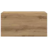 Kézműves tölgy szerelt fa fali fürdőszobaszekrény 60x25x30 cm