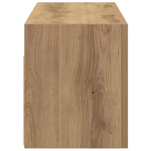 Kézműves tölgy szerelt fa fali fürdőszobaszekrény 60x25x30 cm