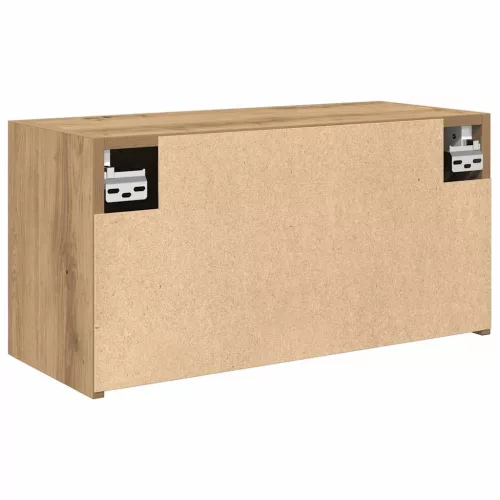 Kézműves tölgy szerelt fa fali fürdőszobaszekrény 60x25x30 cm