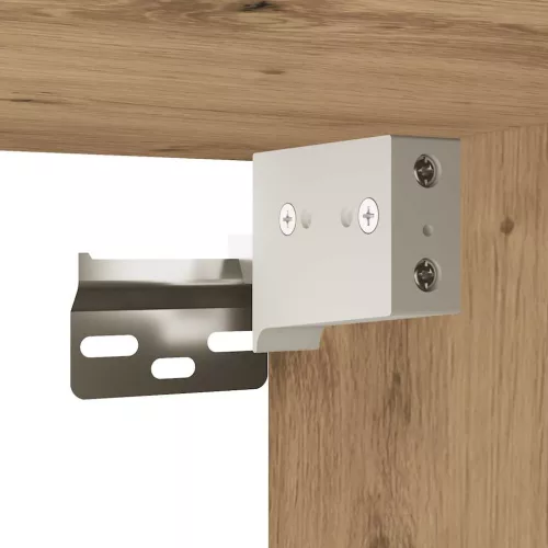 Kézműves tölgy szerelt fa fali fürdőszobaszekrény 60x25x30 cm
