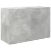 Betonszürke szerelt fa fali fürdőszobaszekrény 60 x 25 x 40 cm