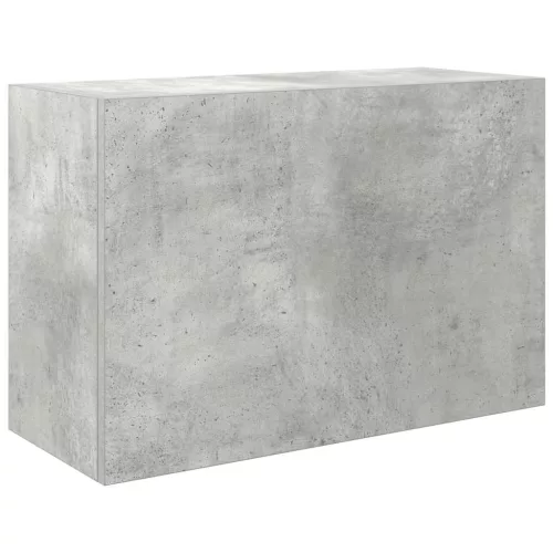 Betonszürke szerelt fa fali fürdőszobaszekrény 60 x 25 x 40 cm