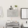 Betonszürke szerelt fa fali fürdőszobaszekrény 60 x 25 x 40 cm