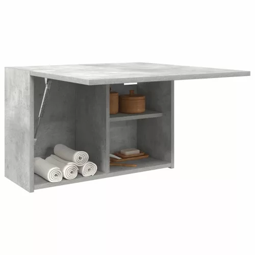 Betonszürke szerelt fa fali fürdőszobaszekrény 60 x 25 x 40 cm