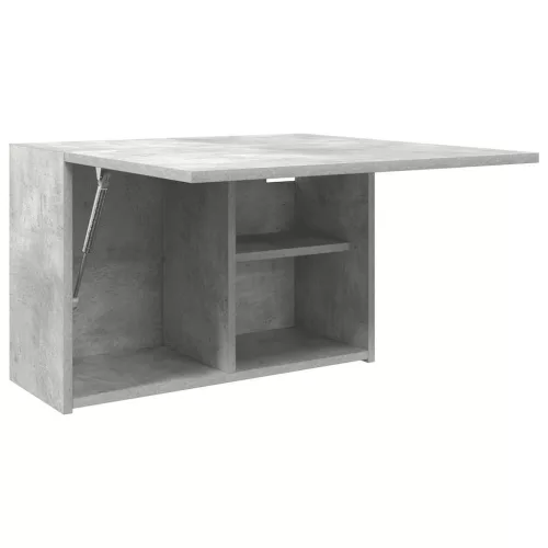 Betonszürke szerelt fa fali fürdőszobaszekrény 60 x 25 x 40 cm