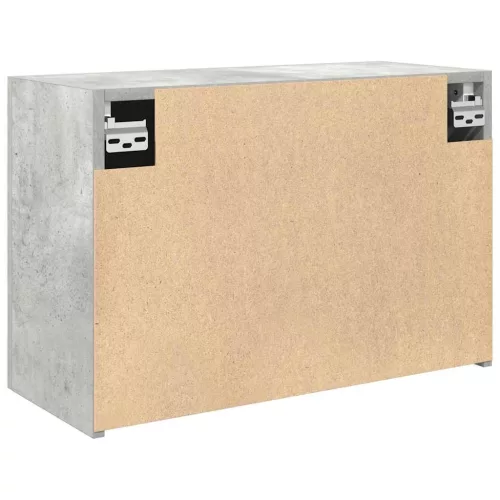 Betonszürke szerelt fa fali fürdőszobaszekrény 60 x 25 x 40 cm
