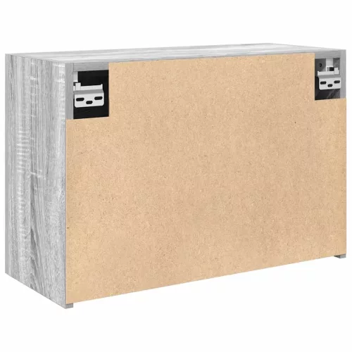Szürke sonoma szerelt fa fali fürdőszobaszekrény 60x25x40 cm
