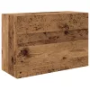 Antik fa színű szerelt fa fali fürdőszobaszekrény 60x25x40 cm