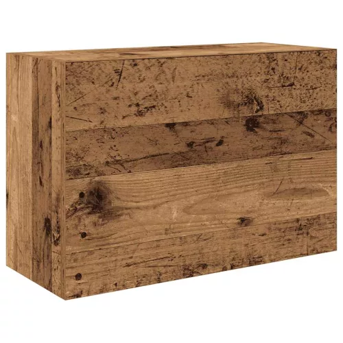 Antik fa színű szerelt fa fali fürdőszobaszekrény 60x25x40 cm