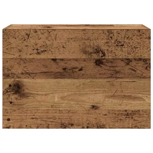 Antik fa színű szerelt fa fali fürdőszobaszekrény 60x25x40 cm