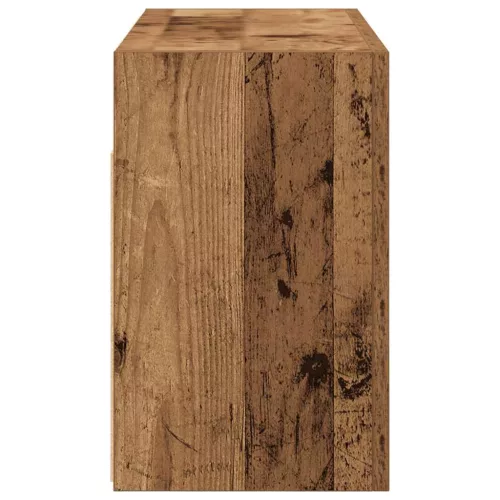 Antik fa színű szerelt fa fali fürdőszobaszekrény 60x25x40 cm