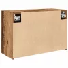 Antik fa színű szerelt fa fali fürdőszobaszekrény 60x25x40 cm