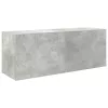 Betonszürke szerelt fa fali fürdőszobaszekrény 80 x 25 x 30 cm