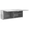 Betonszürke szerelt fa fali fürdőszobaszekrény 80 x 25 x 30 cm