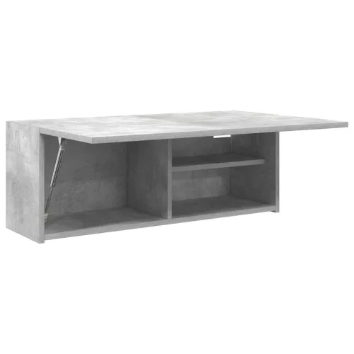 Betonszürke szerelt fa fali fürdőszobaszekrény 80 x 25 x 30 cm