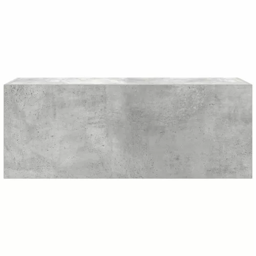 Betonszürke szerelt fa fali fürdőszobaszekrény 80 x 25 x 30 cm