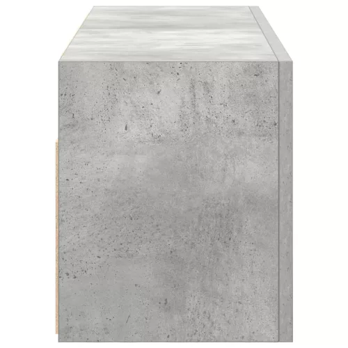 Betonszürke szerelt fa fali fürdőszobaszekrény 80 x 25 x 30 cm