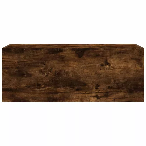 Füstös tölgyszínű szerelt fa fali fürdőszobaszekrény 80x25x30cm