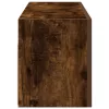 Füstös tölgyszínű szerelt fa fali fürdőszobaszekrény 80x25x30cm