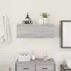Szürke sonoma szerelt fa fali fürdőszobaszekrény 80x25x30 cm