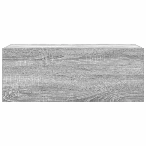 Szürke sonoma szerelt fa fali fürdőszobaszekrény 80x25x30 cm