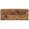 Antik fa színű szerelt fa fali fürdőszobaszekrény 80x25x30 cm