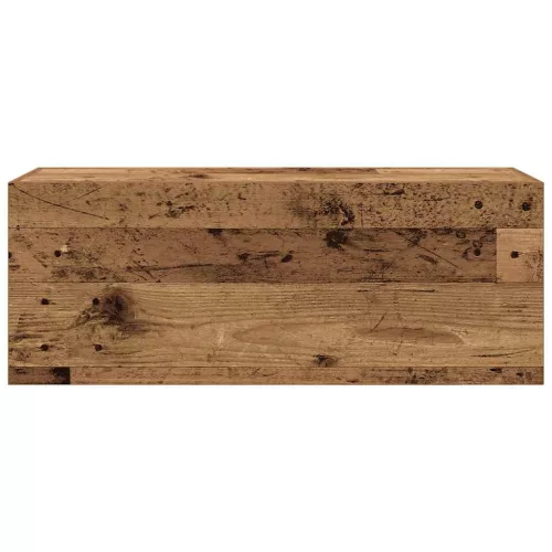 Antik fa színű szerelt fa fali fürdőszobaszekrény 80x25x30 cm