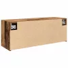 Antik fa színű szerelt fa fali fürdőszobaszekrény 80x25x30 cm